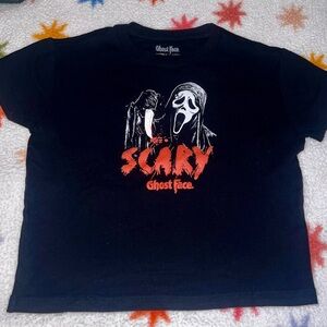 Bioworld Black Scary Ghost Face Women’s T-Shirt
